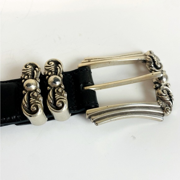 Brighton Dark Brown Braided Leather Belt Size M/30 - Picture 3 of 7